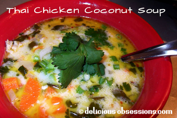 Thai Chicken Coconut Soup Recipe :: gluten free, dairy free, autoimmune option