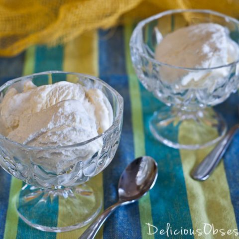 Dairy-free Vanilla Ice Cream Recipe // deliciousobsessions.com #dairyfree #coconutmilk