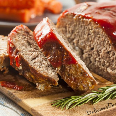 Basic Grass-fed Beef Meatloaf Recipe // deliciousobsessions.com