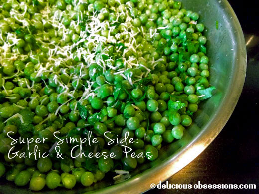 Garlic and Cheese Peas Recipe (hey, it rhymes!)