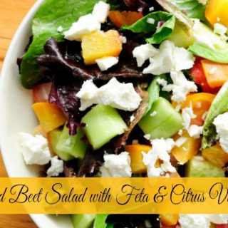 Roasted Beet Salad With Feta and Citrus Vinaigrette // deliciousobsessions.com
