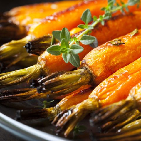 Roasted Baby Carrots With Herbs, Sea Salt, and Butter // deliciousobsessions.com