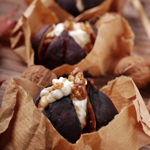 Fresh Figs with Cheese, Nuts, and Honey :: Gluten Free, Grain Free // deliciousobsessions.com