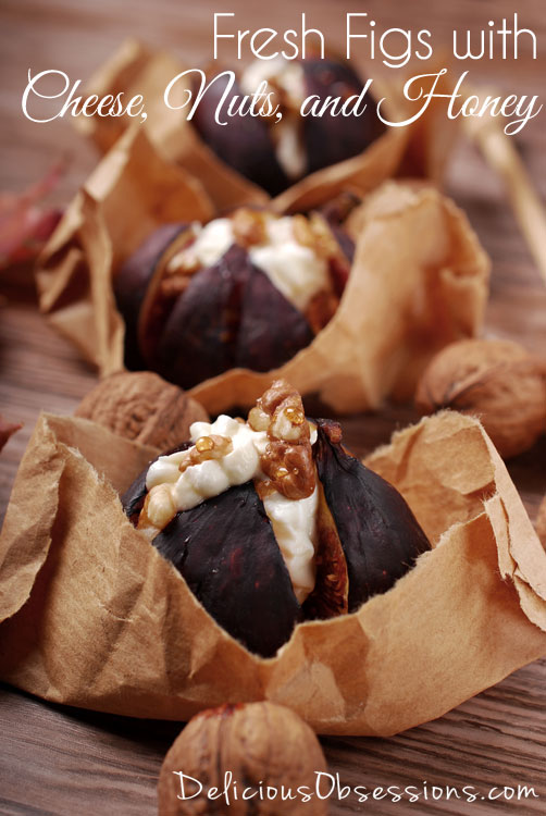 Fresh Figs with Cheese, Nuts, and Honey :: Gluten Free, Grain Free // deliciousobsessions.com