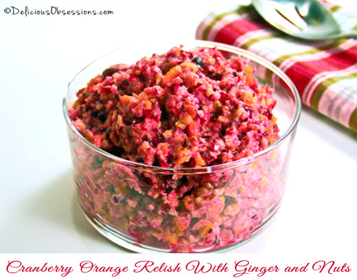 Cranberry Orange Relish With Ginger and Nuts