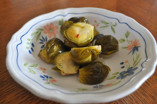 52 Weeks of Bad A** Bacteria – Week 8 – Brine Pickled Brussels Sprouts by Melanie from Pickle Me Too