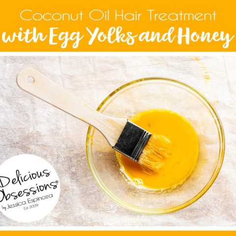 Coconut Oil Hair Treatment with Egg Yolks and Honey // deliciousobsessions.com