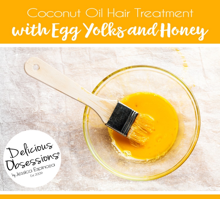 Coconut Oil Hair Treatment with Egg Yolks and Honey