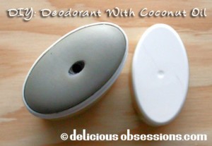 DIY Deodorant with coconut oil, rosemary, and lemongrass