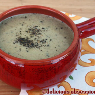 Cream of Portobello Mushroom Soup (Gluten, Grain, and Dairy Free) | www.deliciousobsessions.com