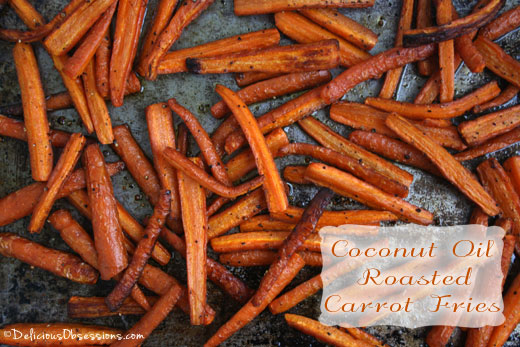 Coconut Oil Roasted Carrot Fries (Gluten and Dairy Free, Autoimmune Friendly)