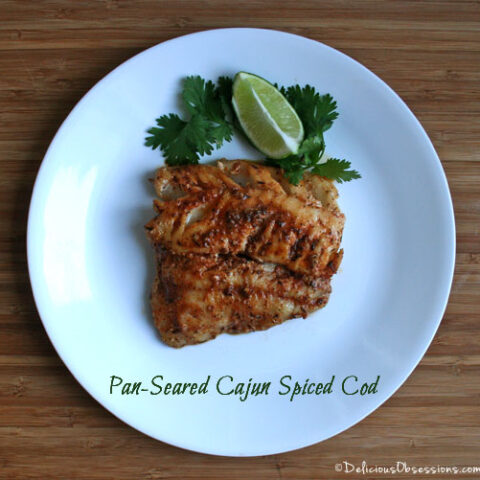 Pan-Seared Cajun Spice Cod | deliciousobsessions.com