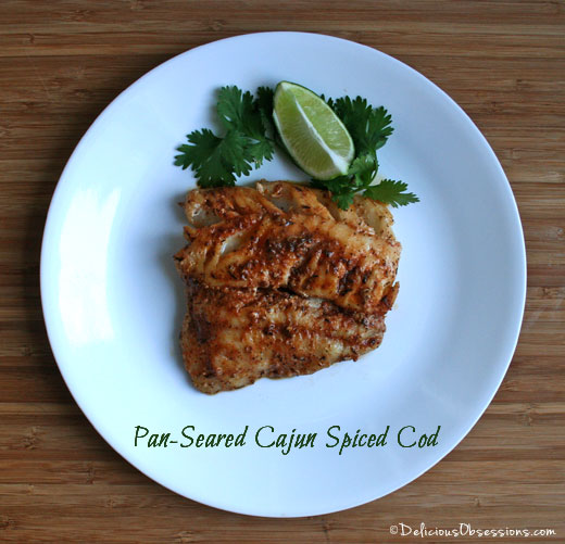 Pan-Seared Cajun Spiced Cod Filet Recipe