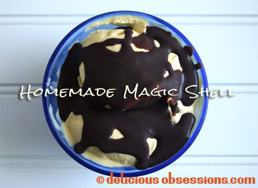 Homemade Magic Shell Ice Cream Topping Recipe with Coconut Oil