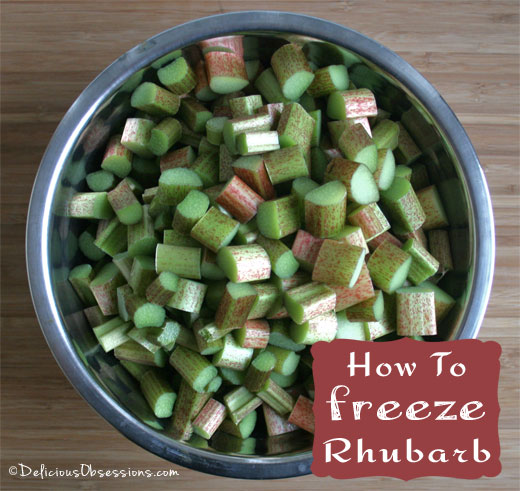 How to Freeze Rhubarb (and some tasty recipe ideas) | deliciousobsessions.com