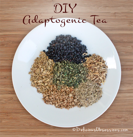 DIY Adaptogenic Herbal Tea Blends | deliciousobsessions.com