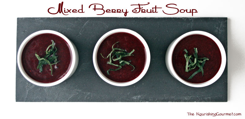 Cold Mixed Berry Fruit Soup (Gluten, Grain, Dairy, and Sugar-Free)