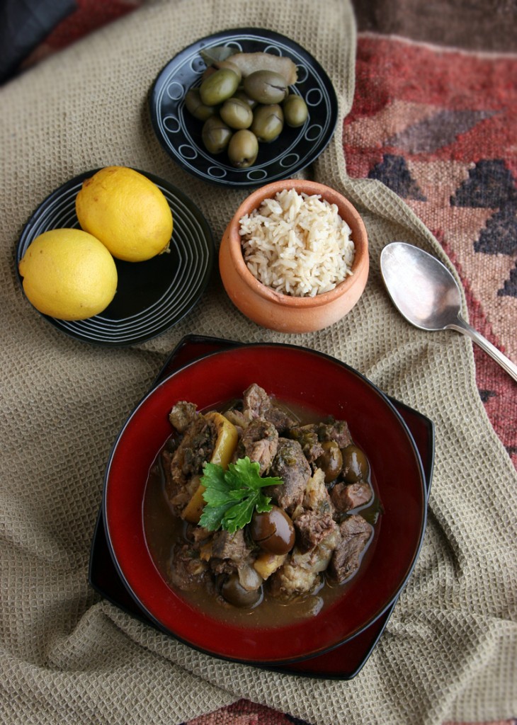 Slow Cooker Mutton Tagine with Lemon And Olives