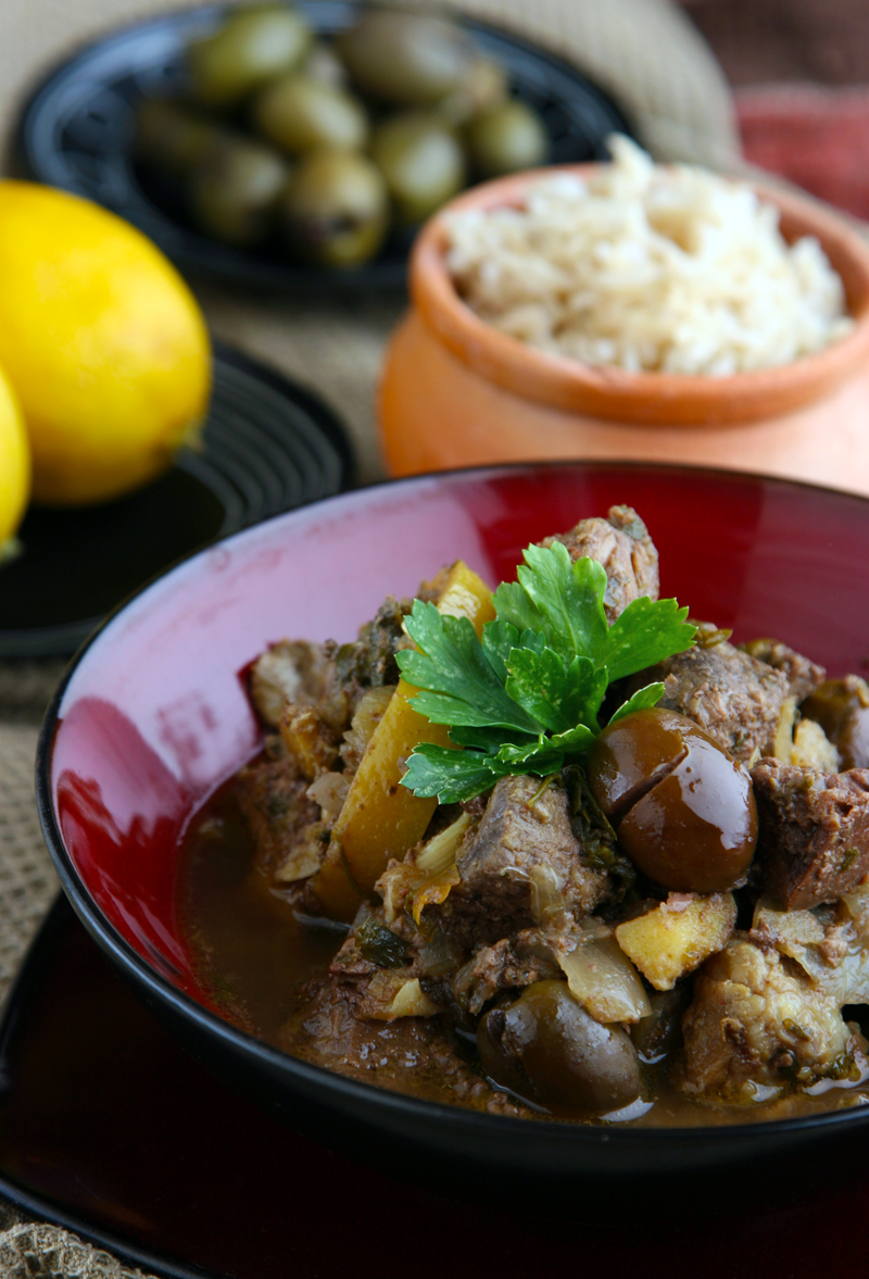 Slow Cooker Mutton Tagine with Lemon And Olives // deliciousobsessions.com #paleo #realfood #slowcooker