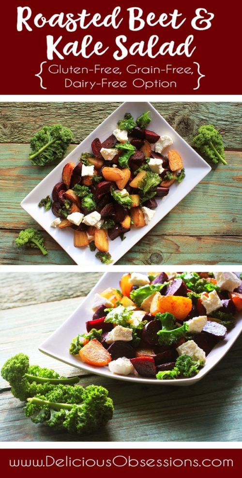 Festive Roasted Beet and Kale Salad