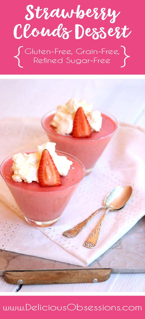 Strawberry Clouds Dessert :: Gluten-Free, Grain-Free, Sugar-Free // deliciousobsessions.com