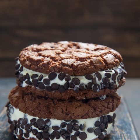 Chocolate Gingerbread Ice Cream Sandwiches :: Gluten-Free, Grain-Free, Dairy-Free, Refined Sugar-Free // deliciousobsessions.com
