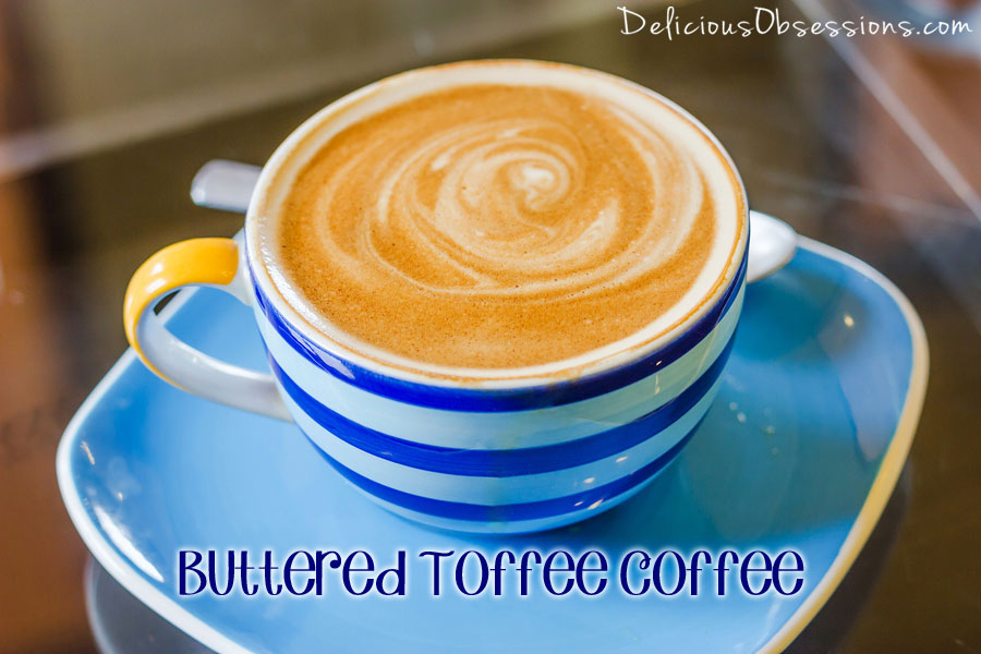 Buttered Toffee Coffee Made with Herbal Coffee // deliciousobsessions.com