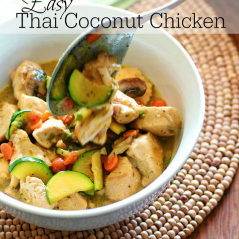 Thai Coconut Chicken from The Frugal Paleo Cookbook :: Gluten Free, Grain Free, Dairy Free, Paleo / Primal // deliciousobsessions.com