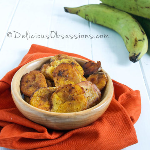 How to Make Tostones (Fried Plantains) and a Sweet Spice Tostone Recipe // deliciousobsessions.com