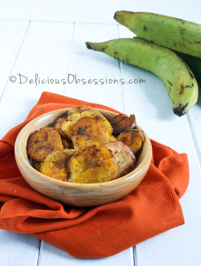 How to Make Tostones (Fried Plantains) and a Sweet Spice Tostone Recipe // deliciousobsessions.com