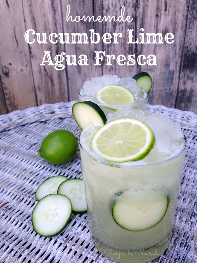 Cucumber Lime Agua Fresca Delicious Obsessions® Real Food Recipes, Natural Living Info