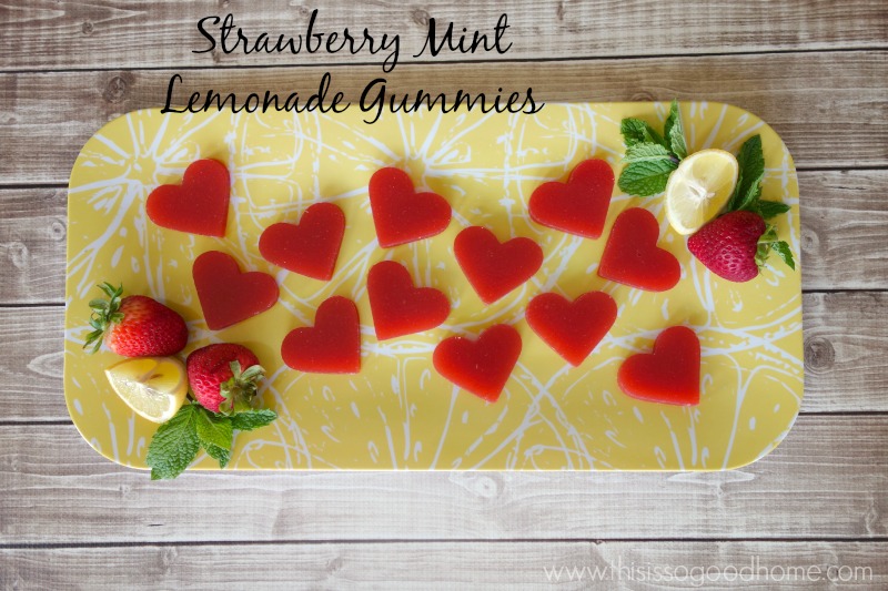 Strawberry Mint Lemonade Gummies :: Gluten-Free, Grain-Free, Dairy-Free, Refined Sugar-Free