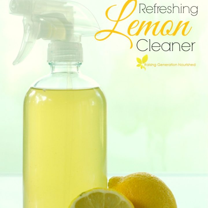 The Simplest Refreshing Lemon Cleaner // deliciousobsessions.com