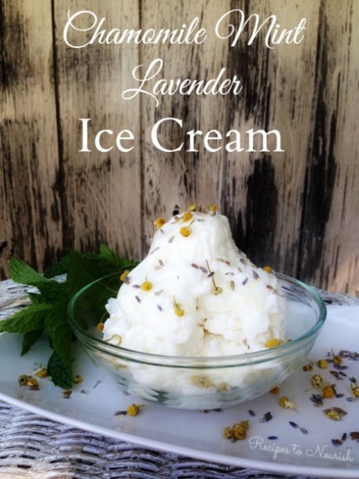 Chamomile Mint Lavender Ice Cream :: Dairy-Free Option