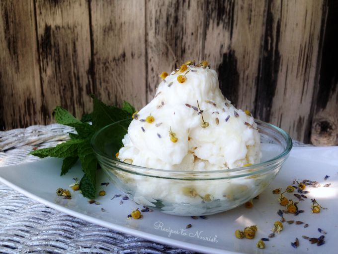 Chamomile Mint Lavender Ice Cream | Delicious Obsessions