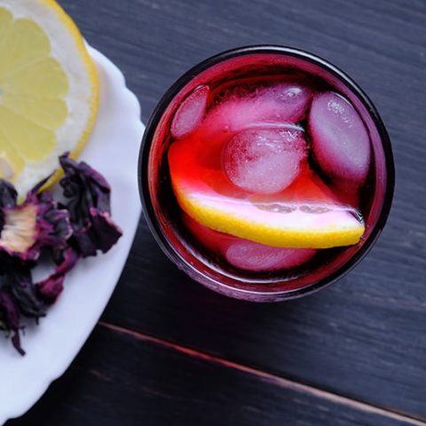 Easy Hibiscus Lemonade :: Gluten-Free, Dairy-Free, Refined Sugar-Free // deliciousobsessions.com