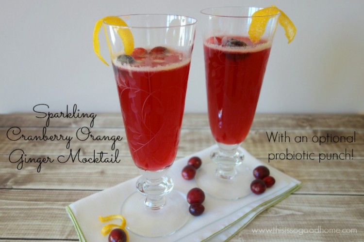 Sparkling Cranberry Orange Ginger Mocktail :: Gluten-Free, Paleo // deliciousobsessions.com