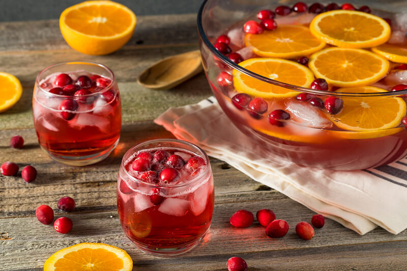 Sparkling Cranberry Orange Ginger Mocktail :: Refined Sugar-Free, Alcohol-Free