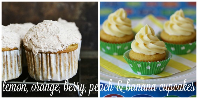 Lemon, Orange, Berry, Peach & Banana Cupcakes | Delicious Obsessions