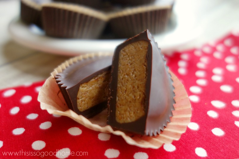 Learn how to make a real food and Paleo friendly version of Chocolate Covered Nut Butter Cups // deliciousobsessions.com