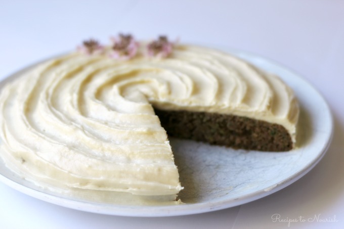 Grain Free Zucchini Cake with Cream Cheese Frosting