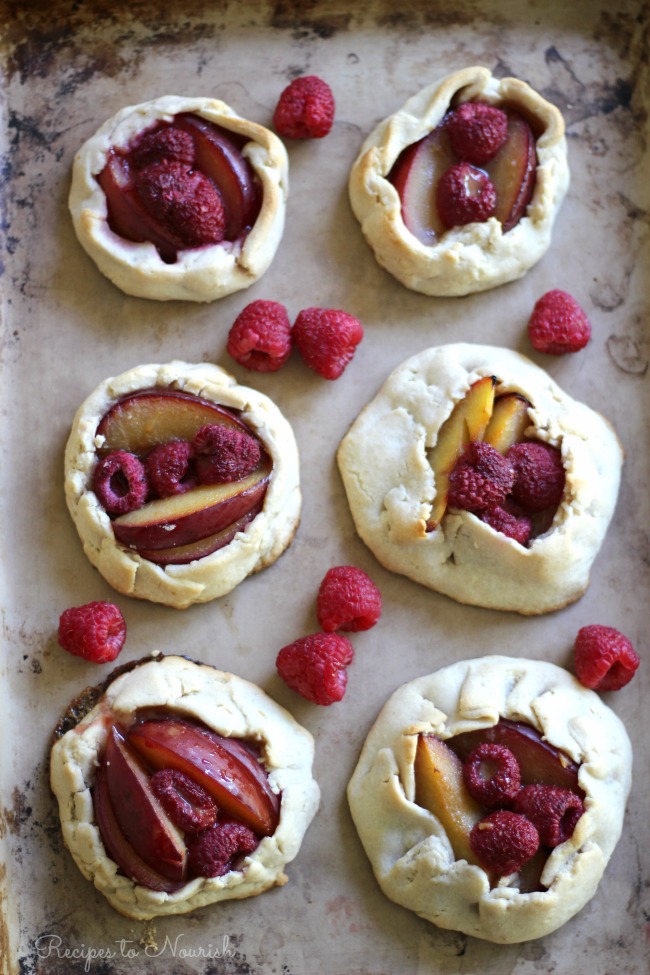 Mini Plum Raspberry Galettes | Delicious Obsessions