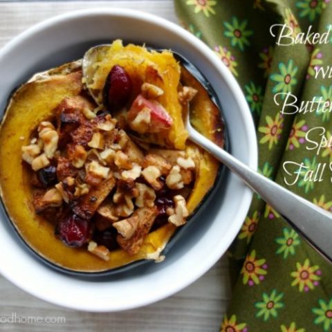Baked Squash with Buttered and Spiced Fall Fruit :: Gluten-Free & Grain-Free // deliciousobsessions.com