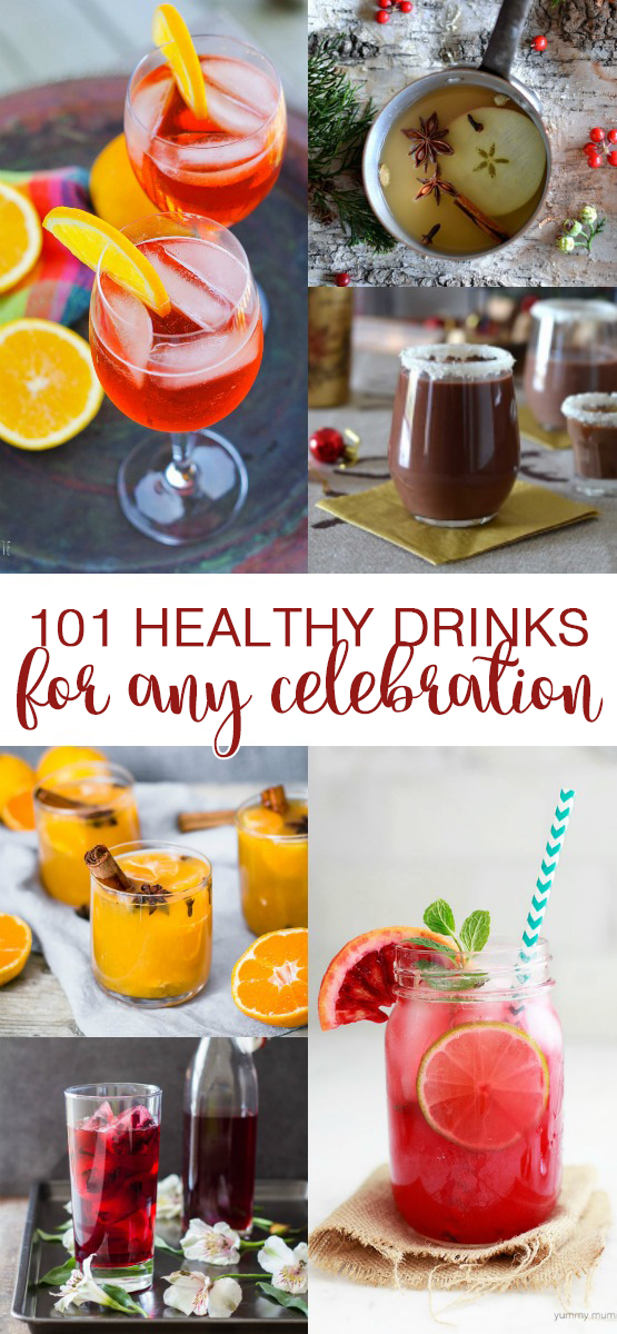 101 Healthy Drinks for Any Celebration // deliciousobsessions.com