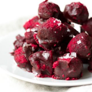 Sea Salted Chocolate Raspberry Caramels :: Gluten-Free, Grain-Free, Dairy-Free Option // deliciousobsessions.com