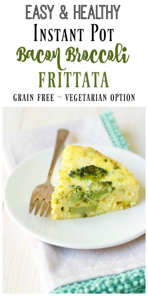Easy Instant Pot Bacon Broccoli Frittata GlutenFree, GrainFree