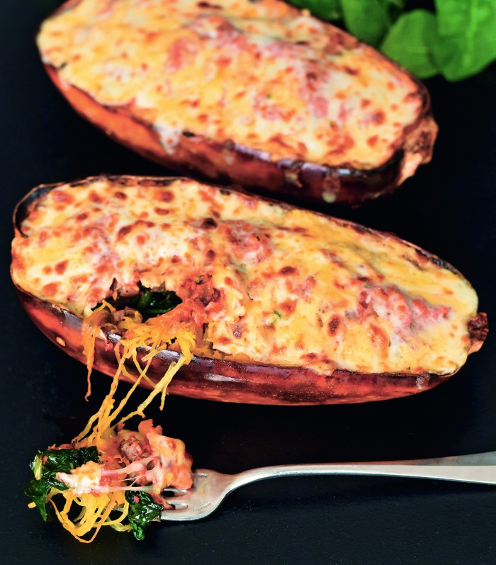 Italian Stuffed Spaghetti Squash :: Gluten-Free & Grain-Free