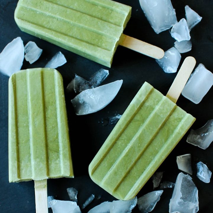 Creamy Matcha Green Tea Popsicles :: Gluten-Free, Dairy-Free, Refined Sugar-Free // DeliciousObsessions.com