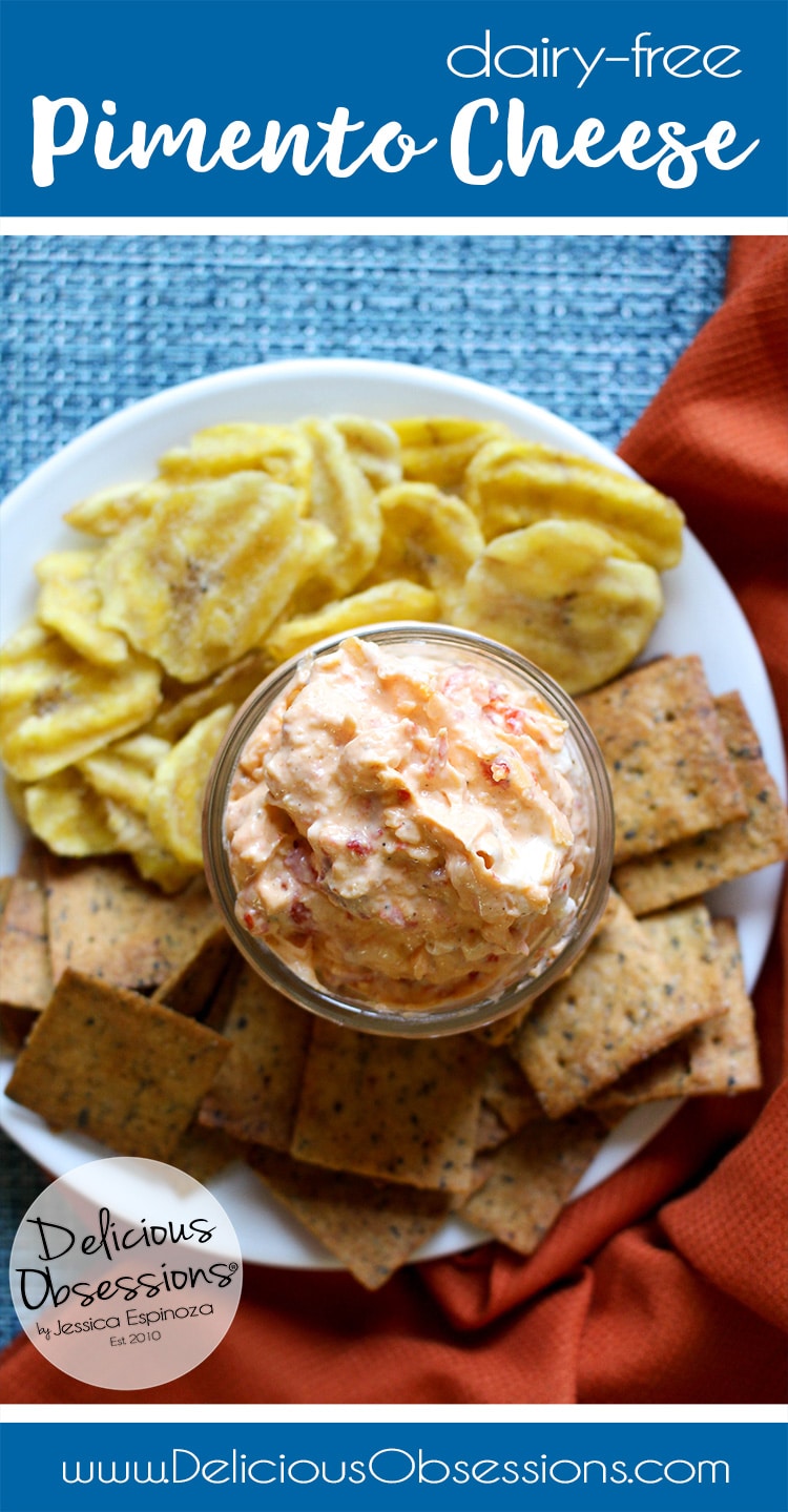 Dairy-Free Pimento Cheese :: Gluten-Free, Grain-Free // deliciousobsessions.com