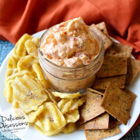 Dairy-Free Pimento Cheese :: Gluten-Free, Grain-Free // deliciousobsessions.com